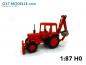 Preview: Traktorbagger MTS-82 Schiebeschild – rot Fahrstellung